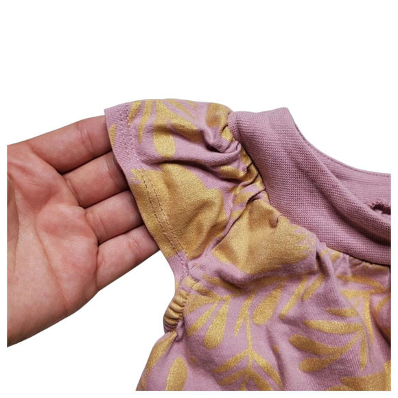 Tea Collection Honey Myrtle Twirl Baby Dress Size: 18-24M Pink/Gold - Picture 3 of 5